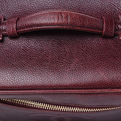 Chanel Caviar Vanity Cosmetic Case Burgundy 14 of 18