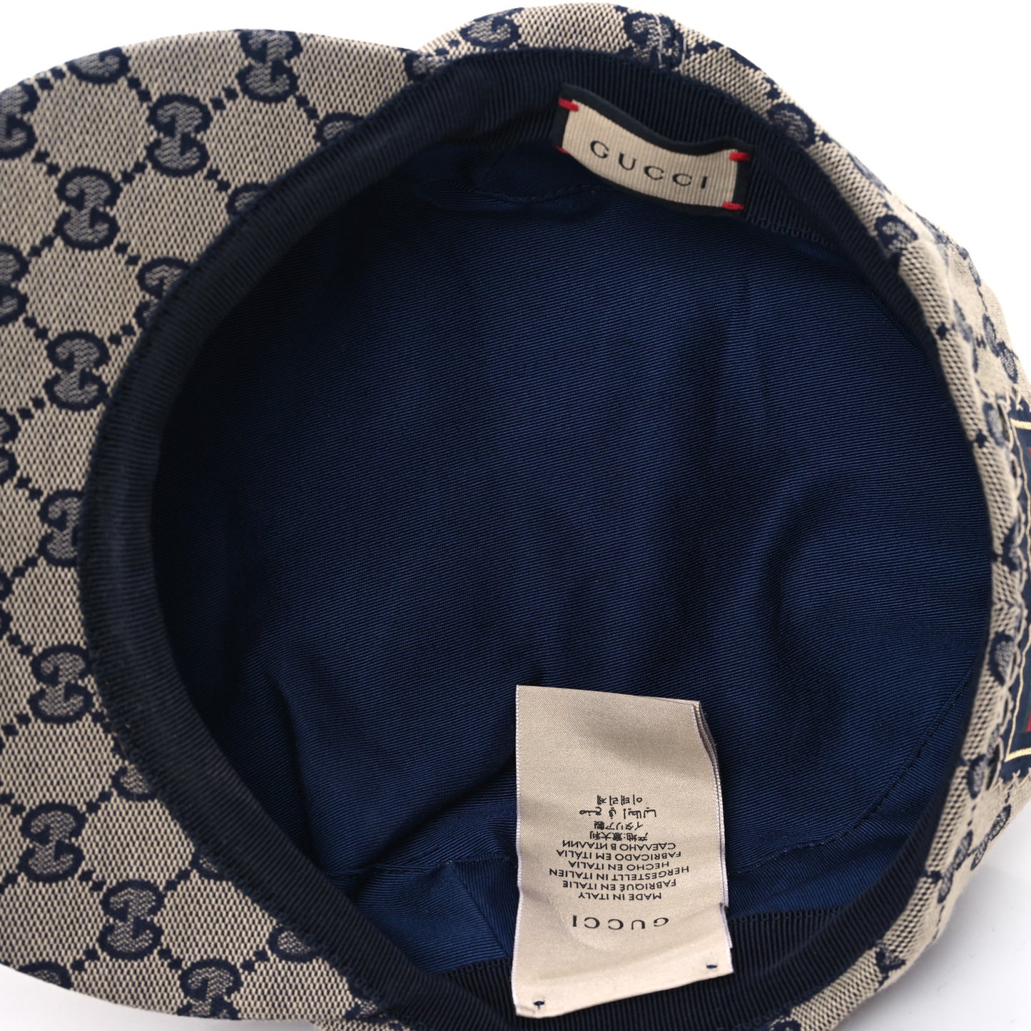 Monogram Flat Cap M Navy