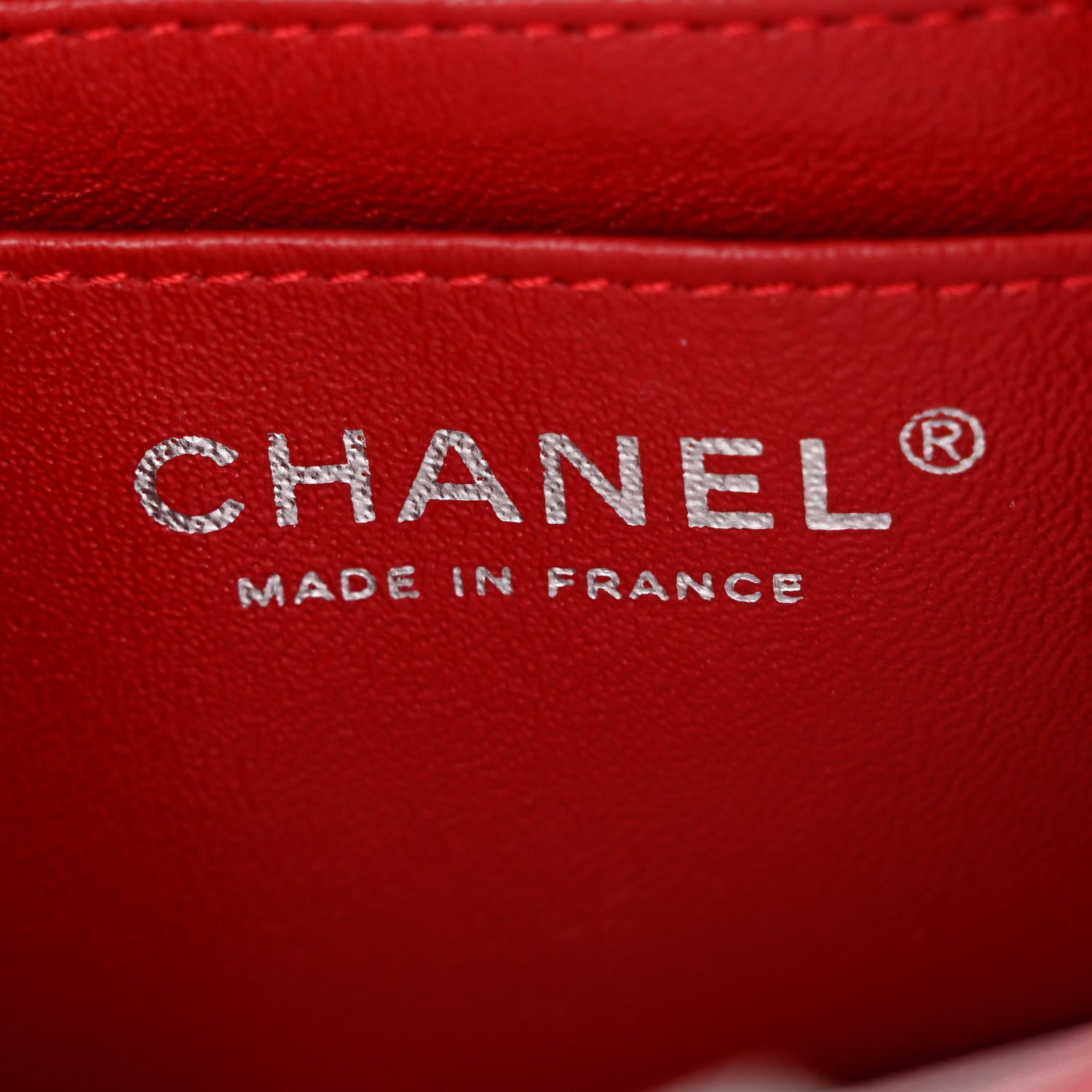 Chanel Lambskin Quilted Mini Rectangular Flap Red 6 of 11
