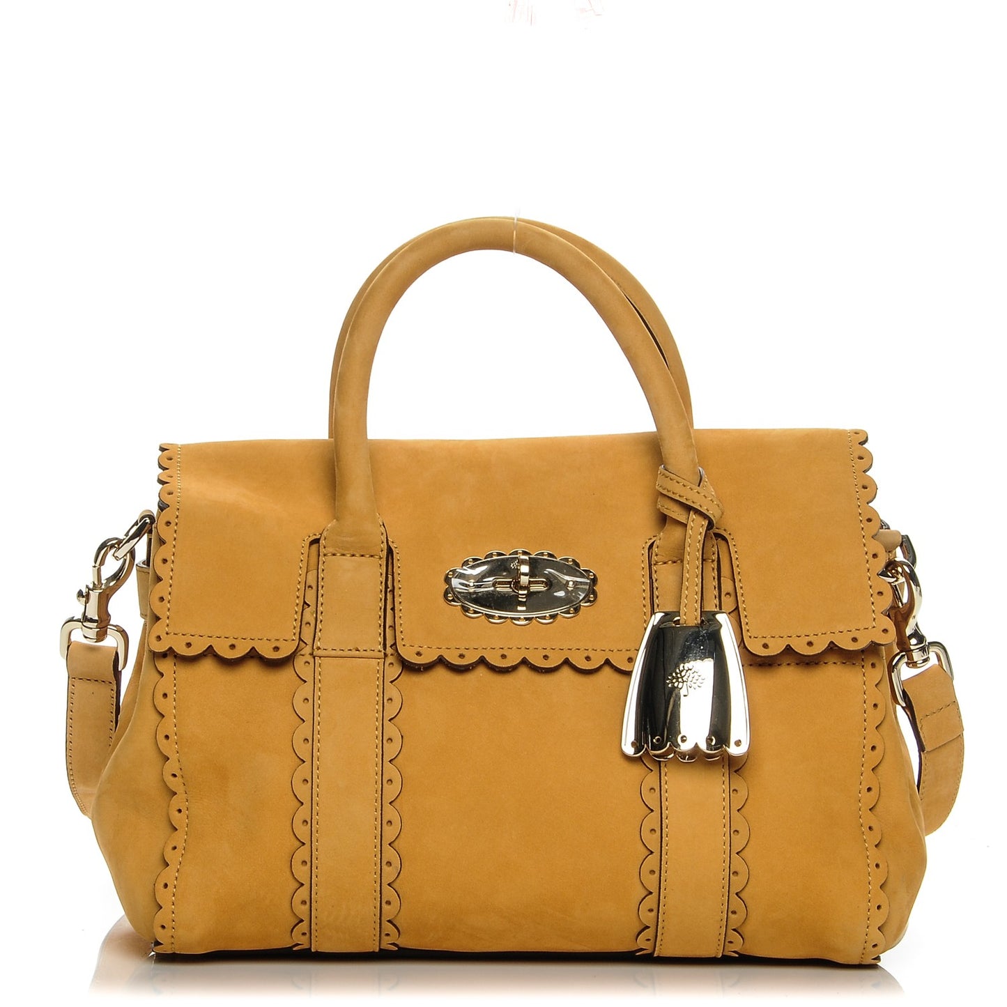Smooth Nubuck Small Cookie Bayswater Satchel Ochre