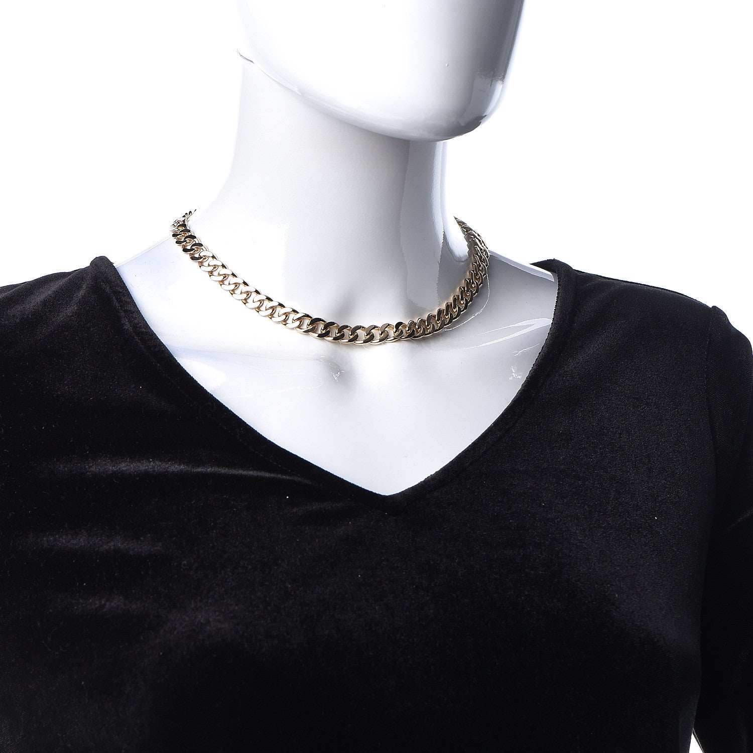 Tiffany 14K Yellow Gold Curb Link Chain Necklace 2 of 5