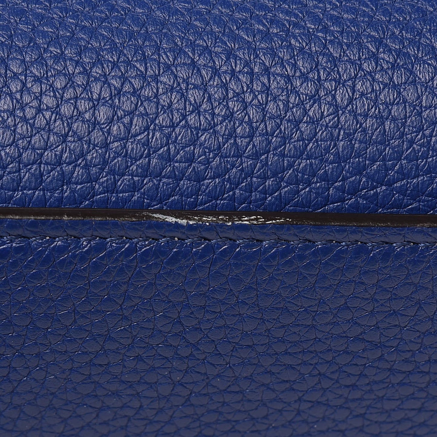 Drummed Calfskin Mini Luggage Indigo