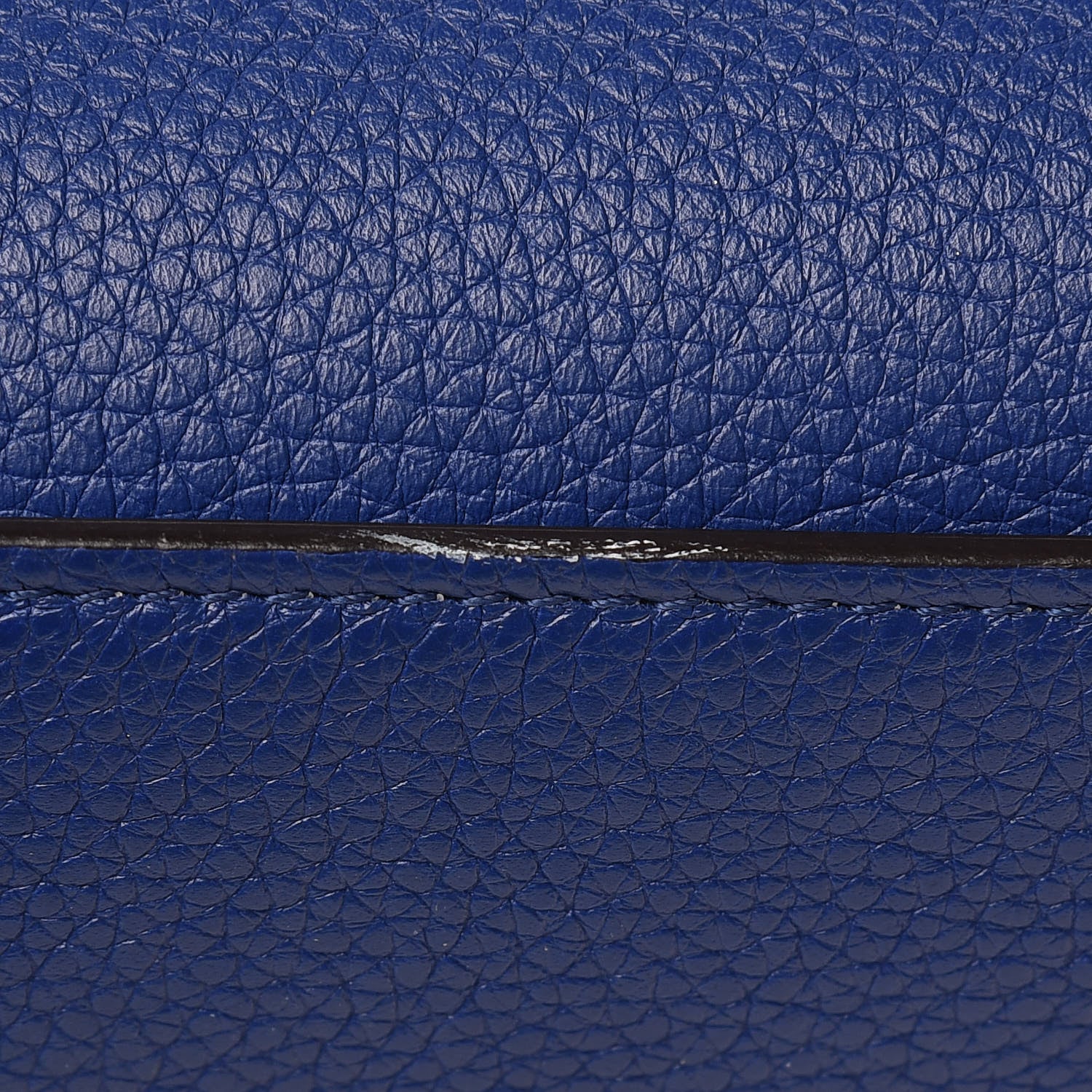 Celine Drummed Calfskin Mini Luggage Indigo 9 of 9