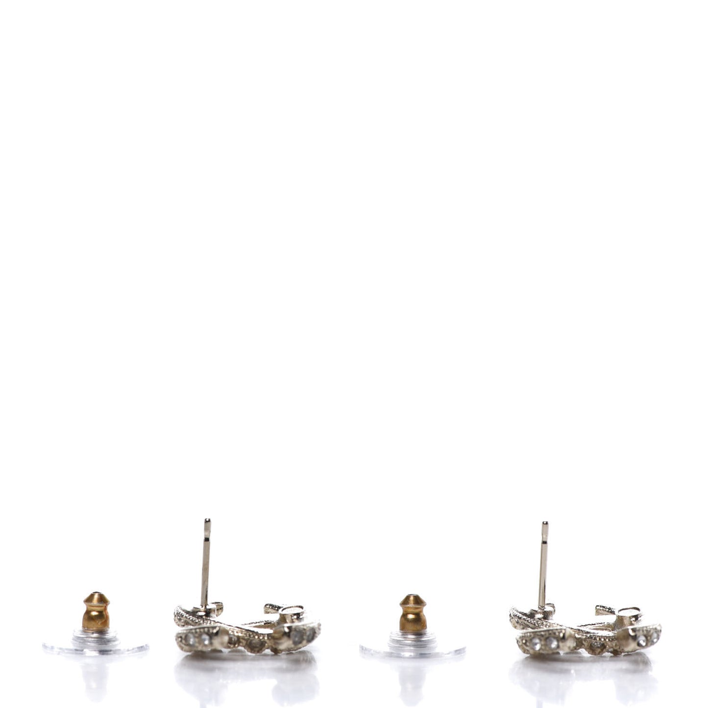 Crystal CC Earrings Light Gold
