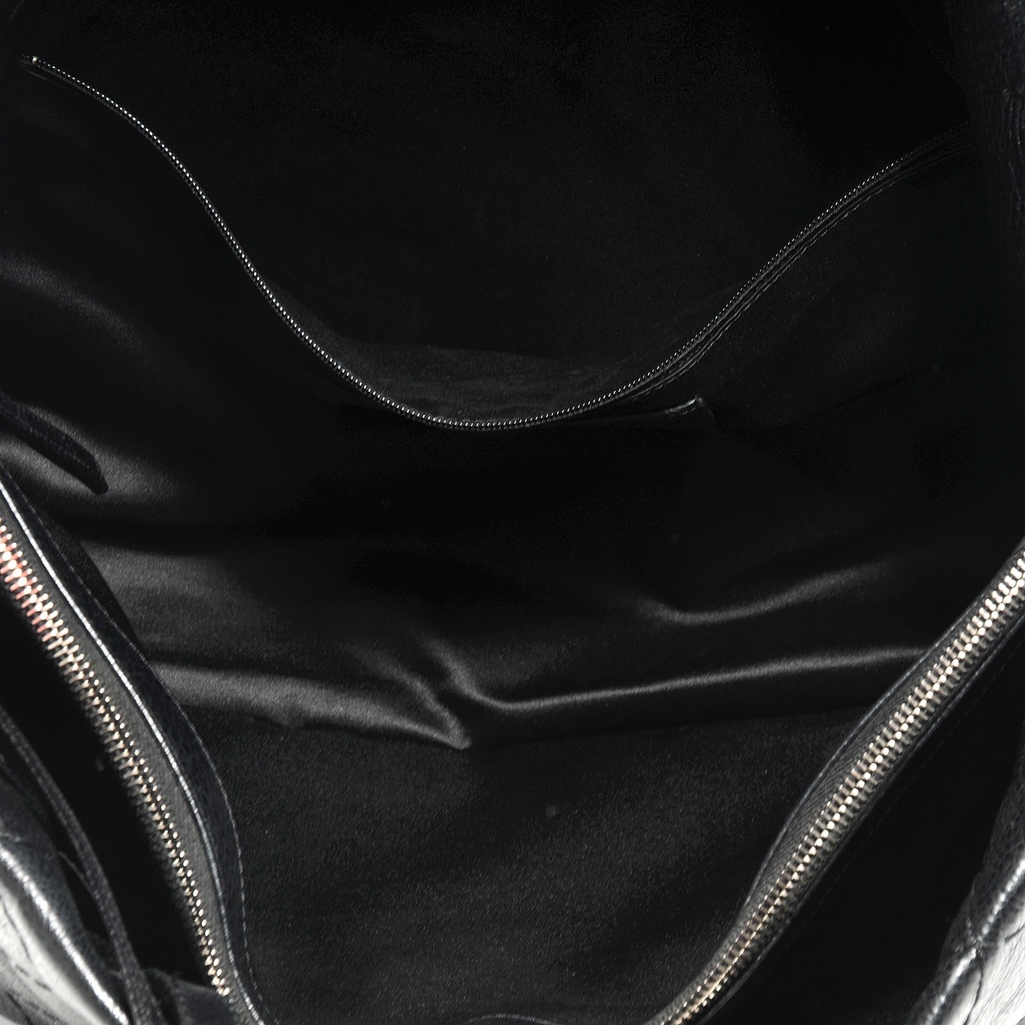 Glazed Calfskin Large On The Road Tote Black