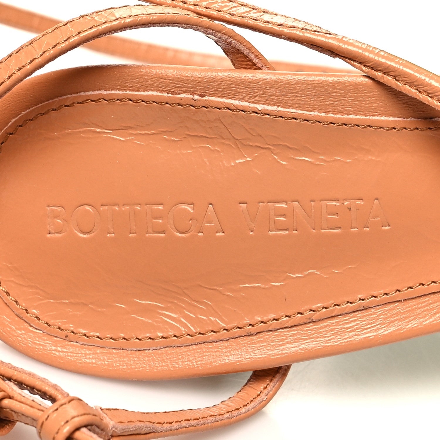 Bottega Veneta Crush Calfskin The Line 90mm Sandals 37.5 Clay 7 of 8
