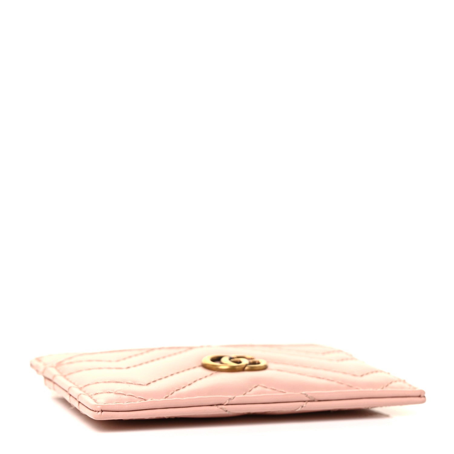 Gucci Calfskin Matelasse GG Marmont Card Holder Perfect Pink 4 of 8