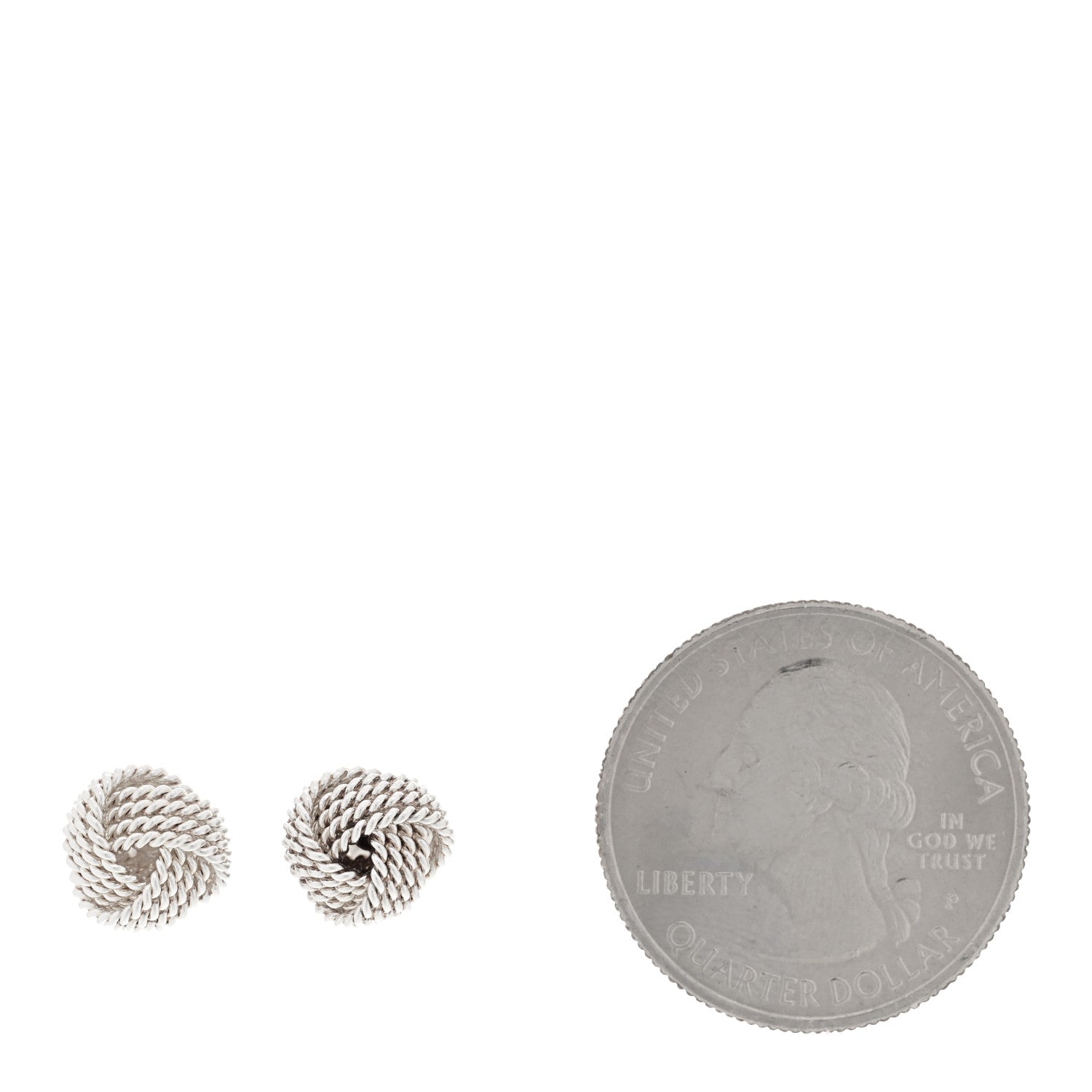 Tiffany Sterling Silver Twist Knot Earrings 2 of 4