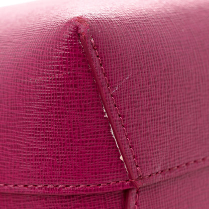 Mansur Gavriel Saffiano Mini Mini Bucket Bag Dark Pink 15 of 15
