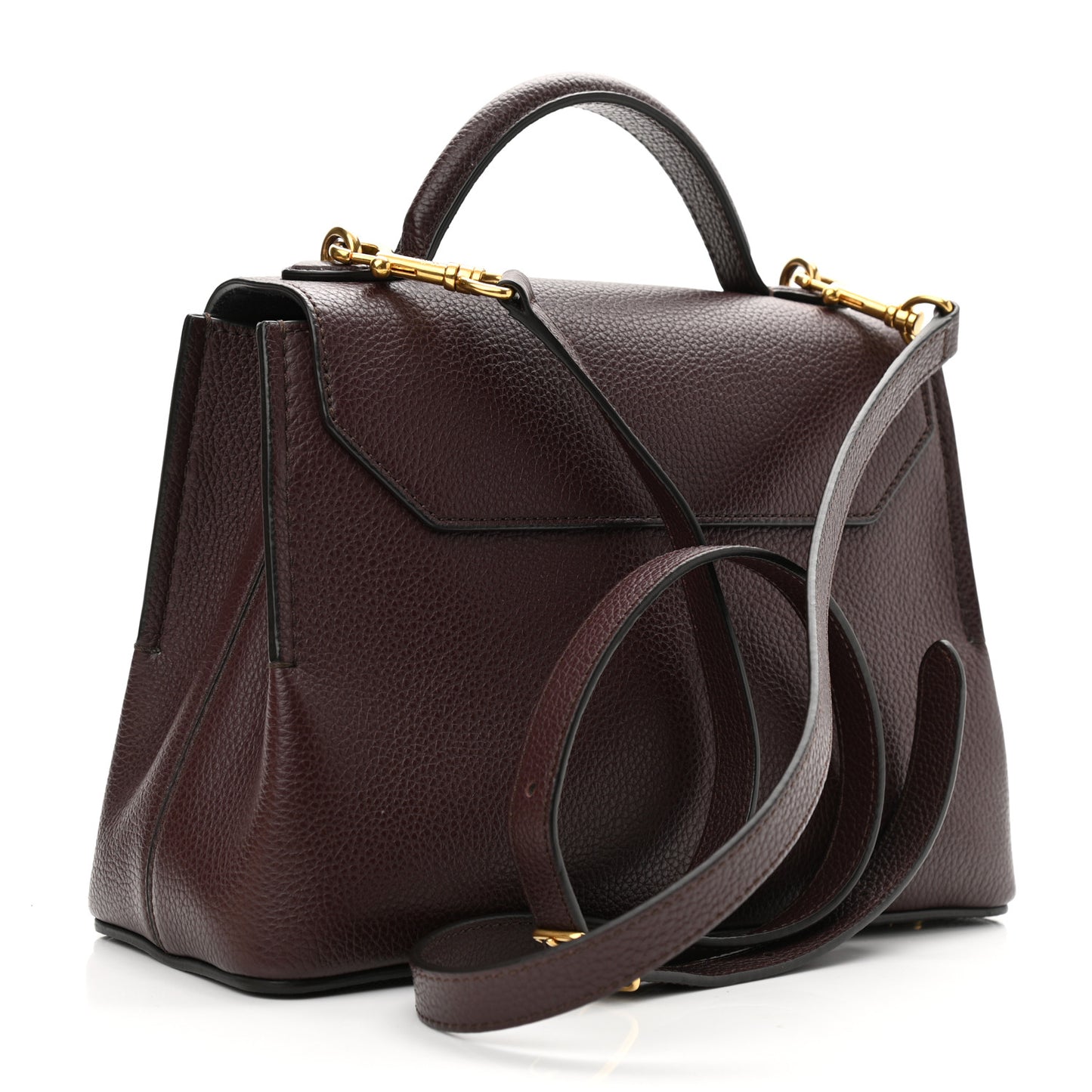 Small Classic Grain Calfskin Mini Seaton Oxblood