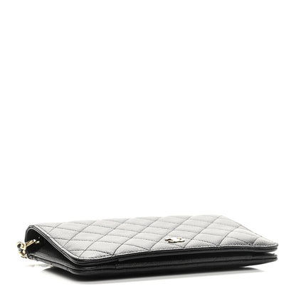 Chanel Caviar Quilted Clutch With Chain Black 4 of 11