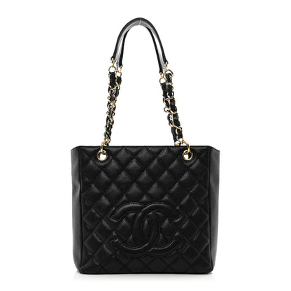 Chanel Caviar Quilted Petit Shopping Tote PST Black 1 of 10