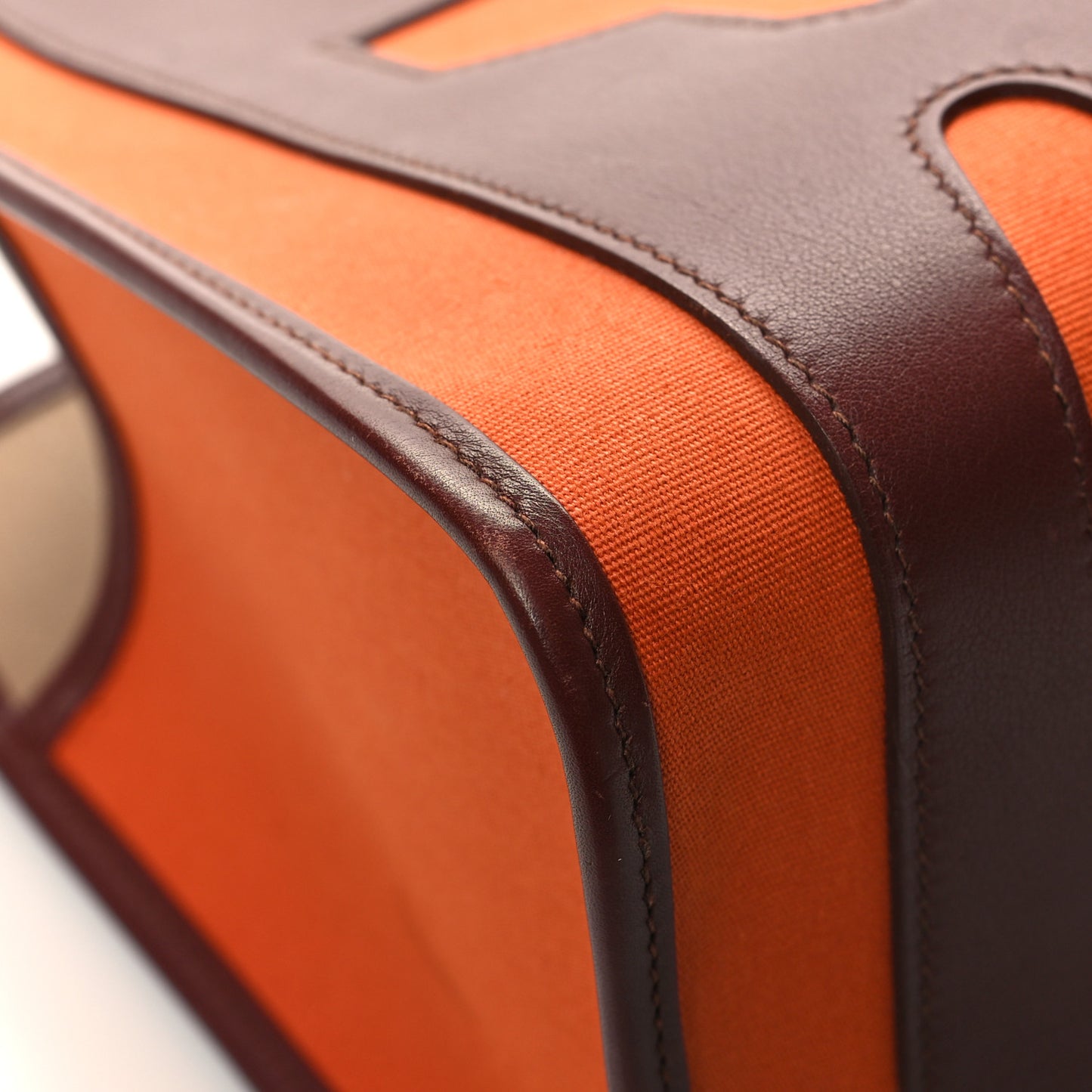 Swift Felt Petit H Decoupe Basse PM Skeleton Tote Rouge H Orange