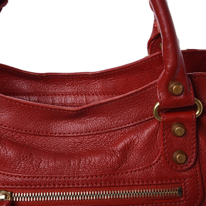 Balenciaga Sugar Goatskin Classic Gold Hardware Velo Rouge Rouge Coquelicot 10 of 16
