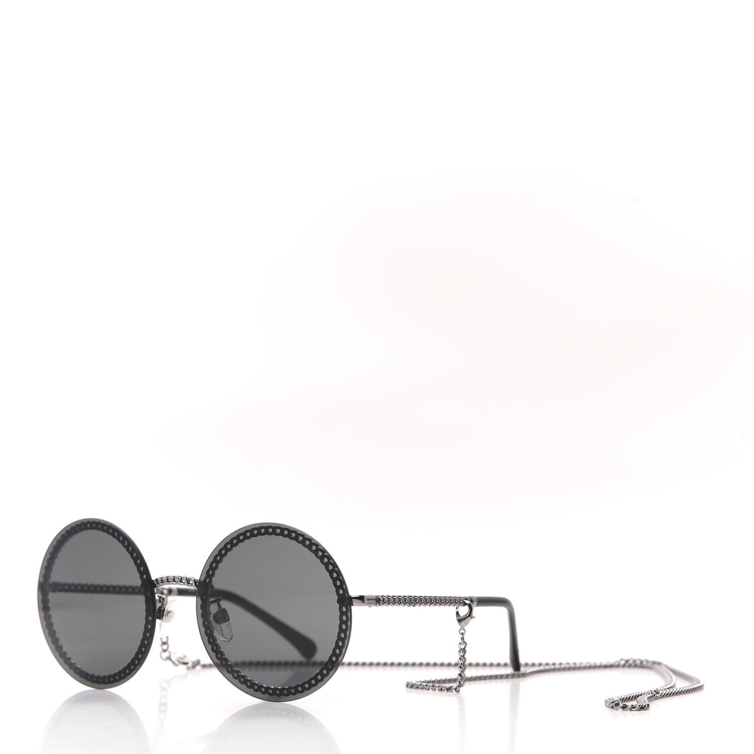 Chanel Round Chain Sunglasses 4245 Gold 2 of 9