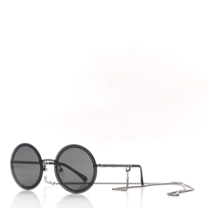 Chanel Round Chain Sunglasses 4245 Gold 2 of 9