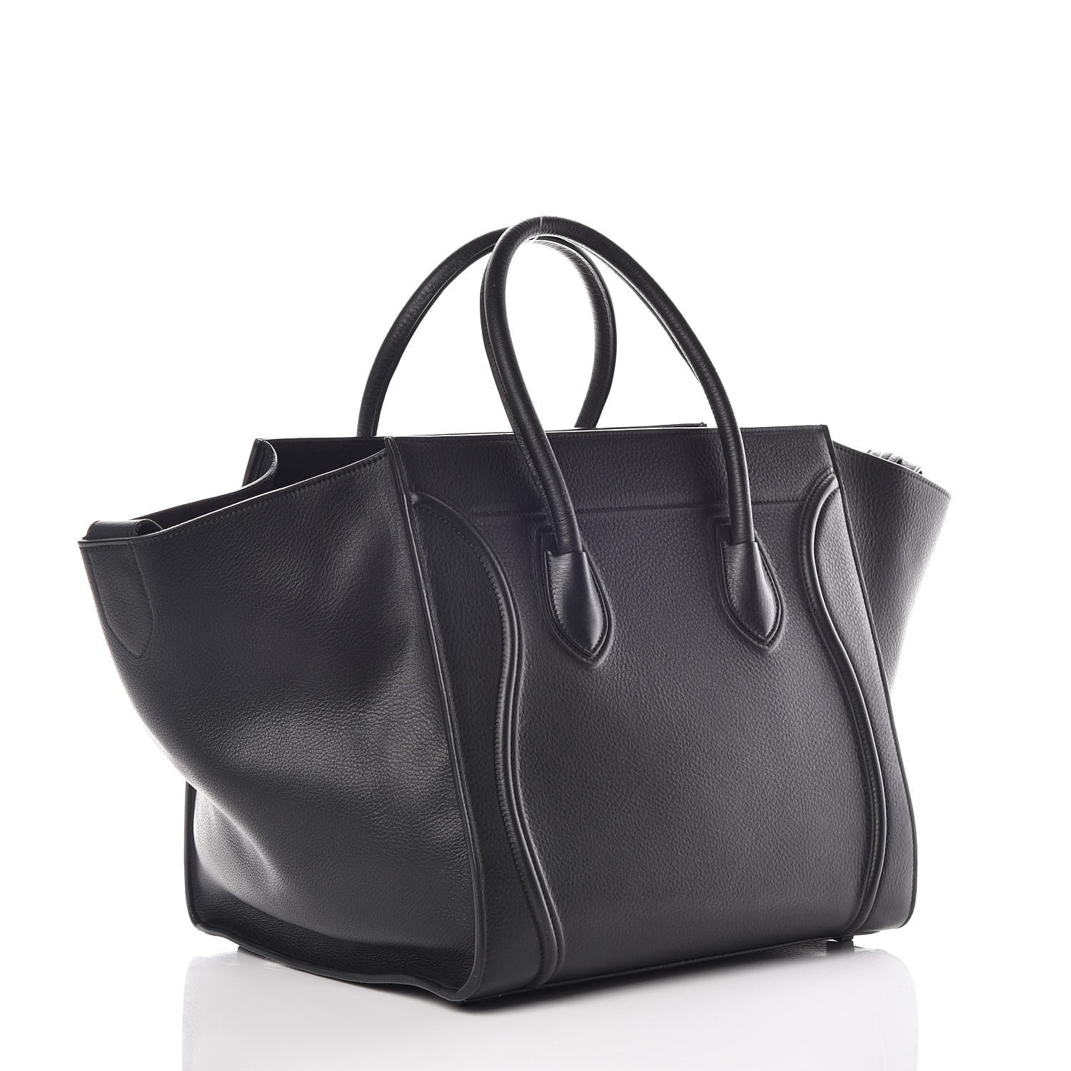 Celine Supple Calfskin Medium Phantom Luggage Black 3 of 11
