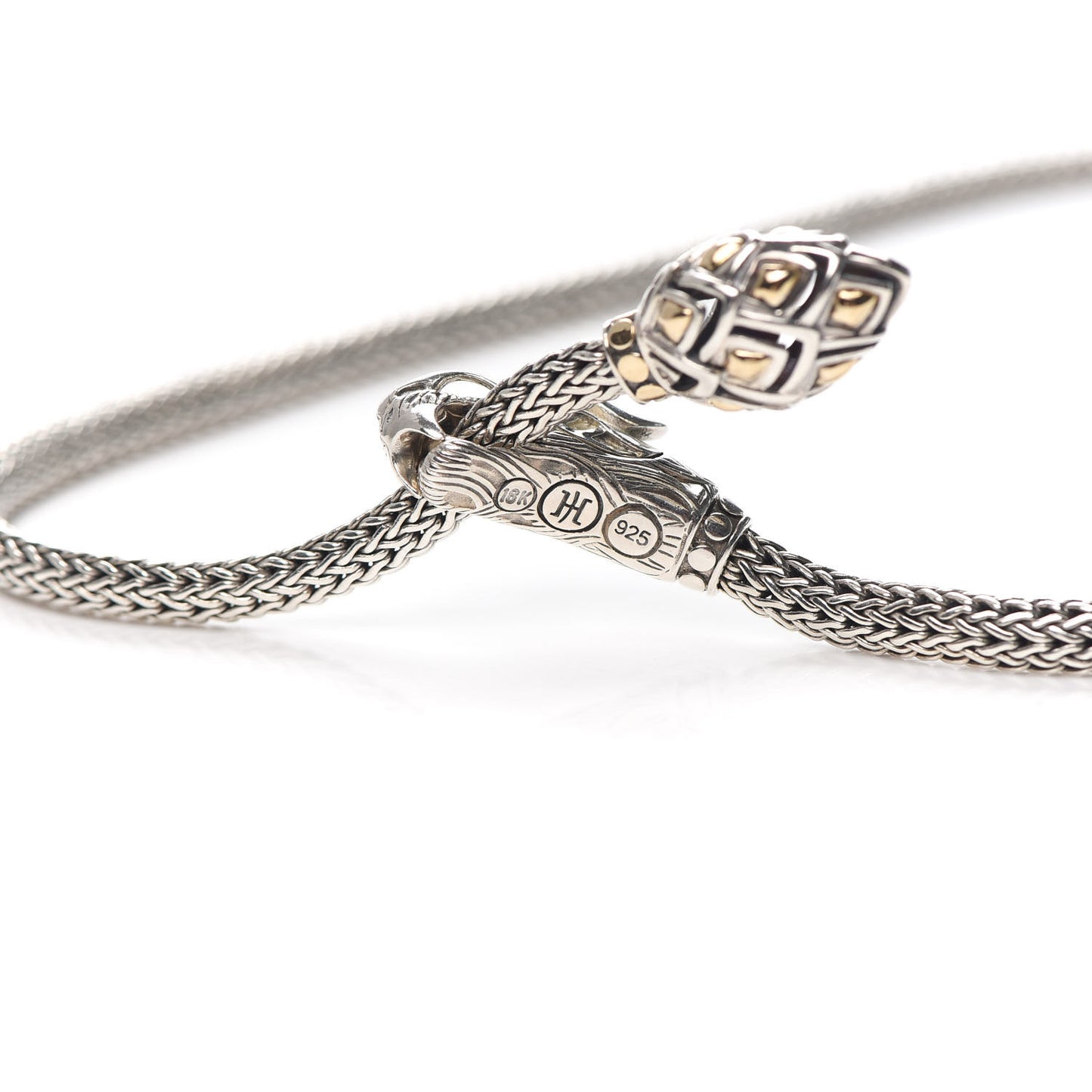 Sterling Silver 18K Yellow Gold Legends Naga Dragon Lariat Necklace