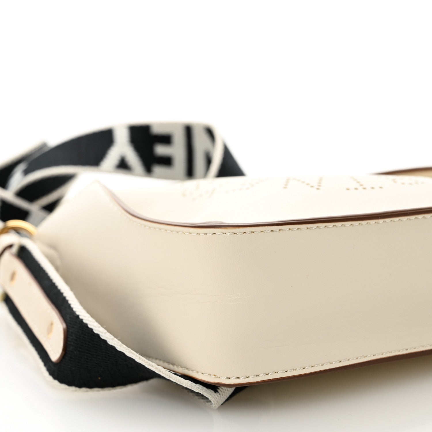 Stella McCartney Eco Alter Nappa Perforated Logo Tiny Crossbody