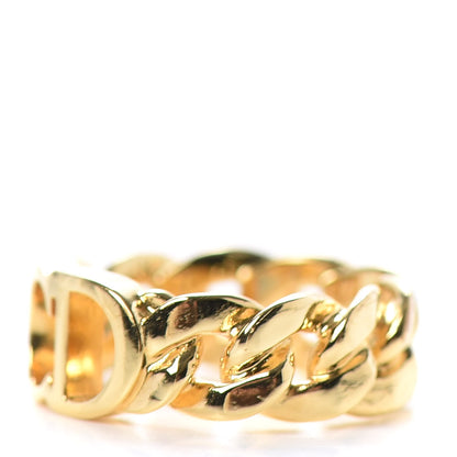 Christian Dior Metal Danseuse Etoile Chain Ring S Gold 3 of 5