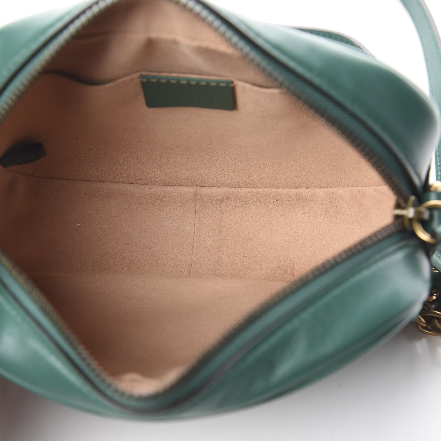 Gucci Calfskin Matelasse Mini GG Marmont Chain Shoulder Bag Emerald Green 4 of 8