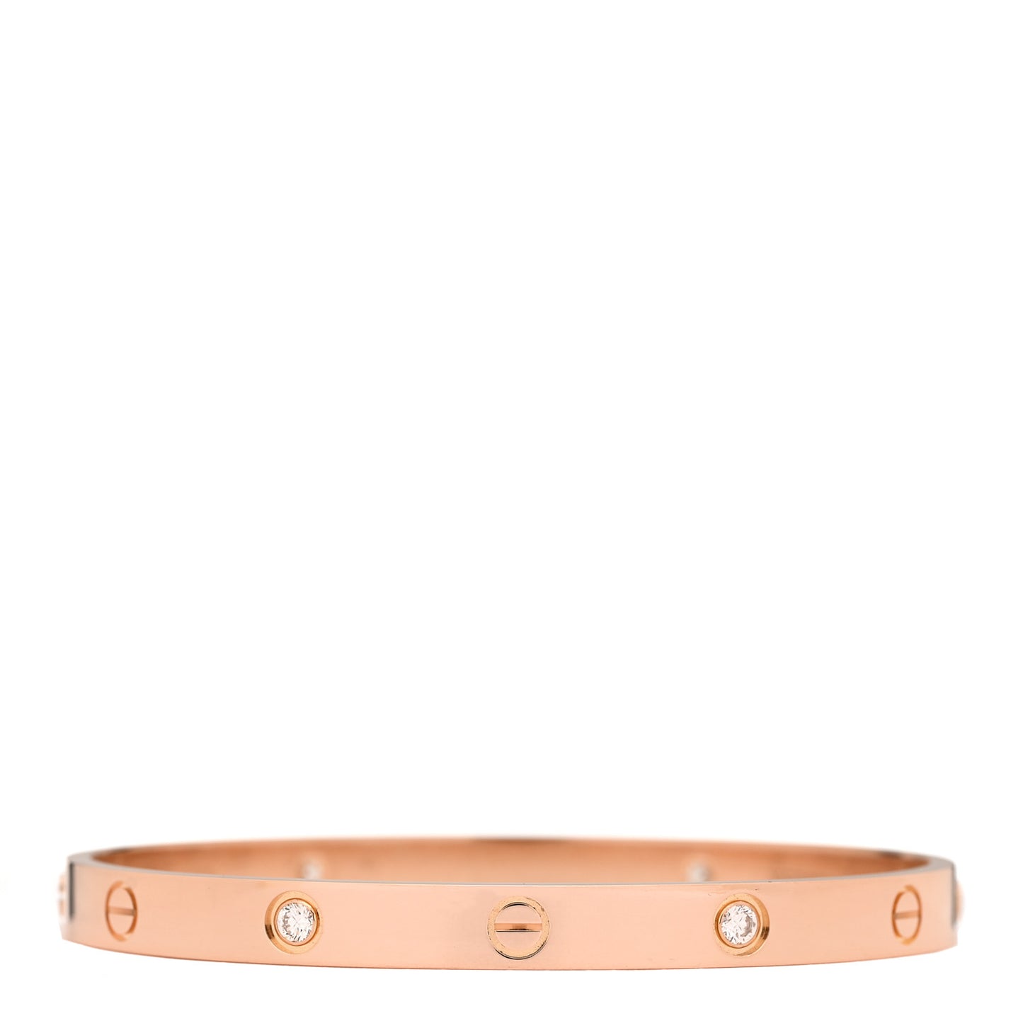 18K Pink Gold 4 Diamond LOVE Bracelet 19