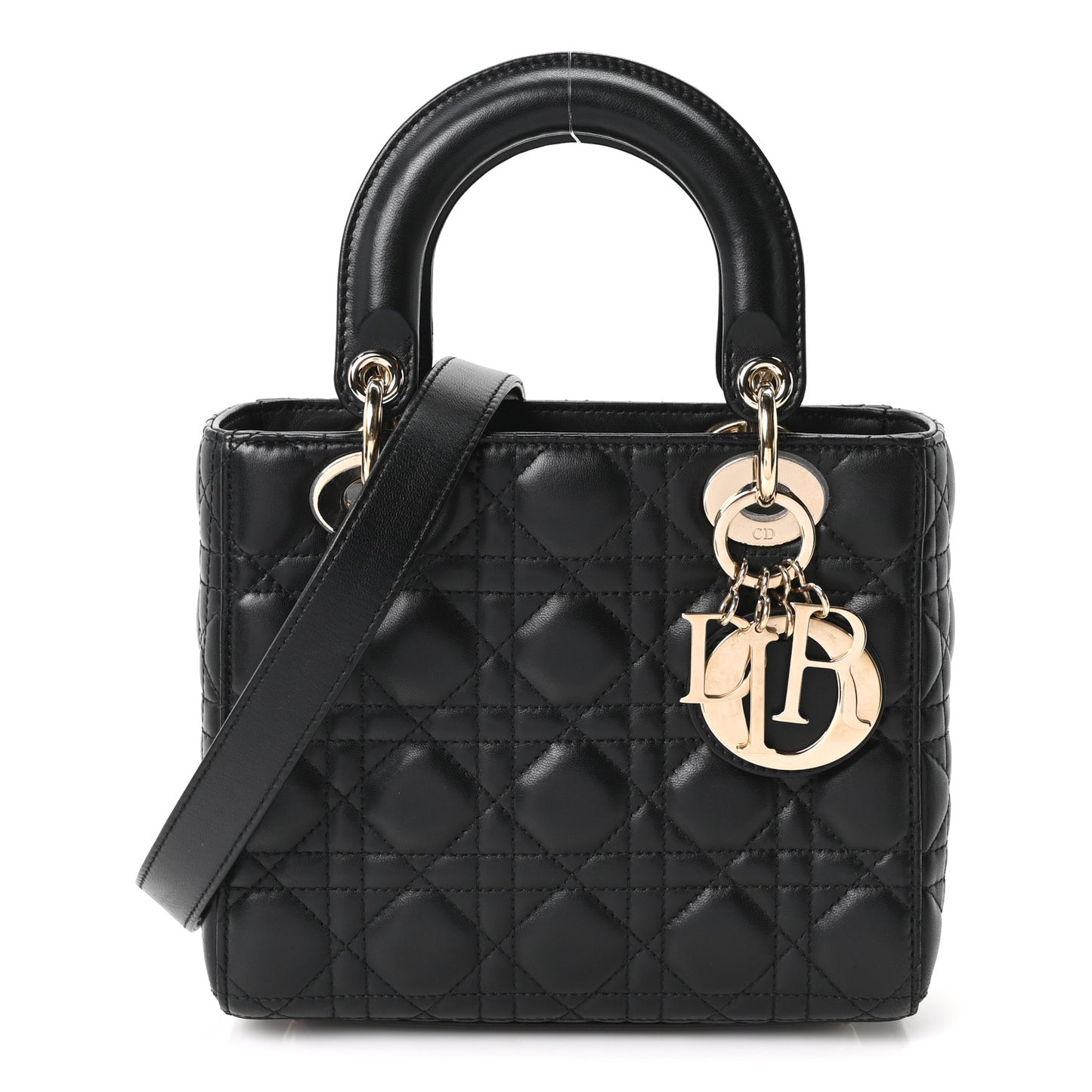 Lambskin Cannage Small My ABCDior Lady Dior Black