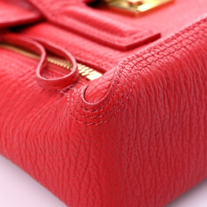 3.1 Phillip Lim Textured Calfskin Medium Pashli Satchel Red 6 of 9