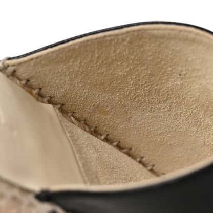 Chanel Iridescent Goatskin Patent CC Espadrille Mules 37 Black 11 of 15