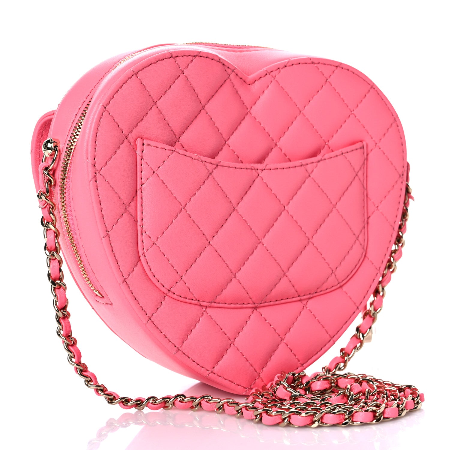 Chanel Lambskin Quilted CC In Love Heart Bag Pink 3 of 8