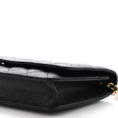 Chanel Caviar Quilted Wallet On Chain WOC Black 9 of 9