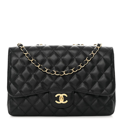 Chanel Caviar Quilted Jumbo Single Flap Black 1 of 12