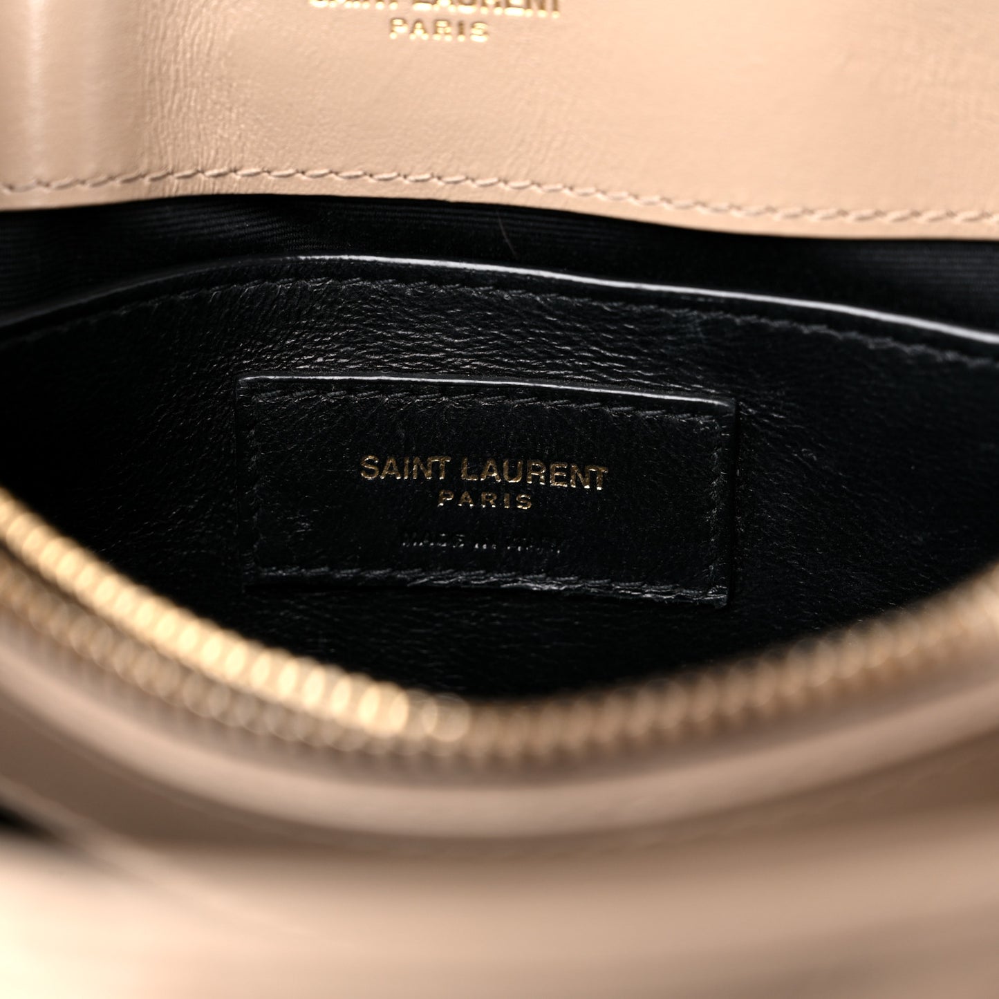Calfskin Y Quilted Monogram Small Loulou Chain Satchel Dark Beige
