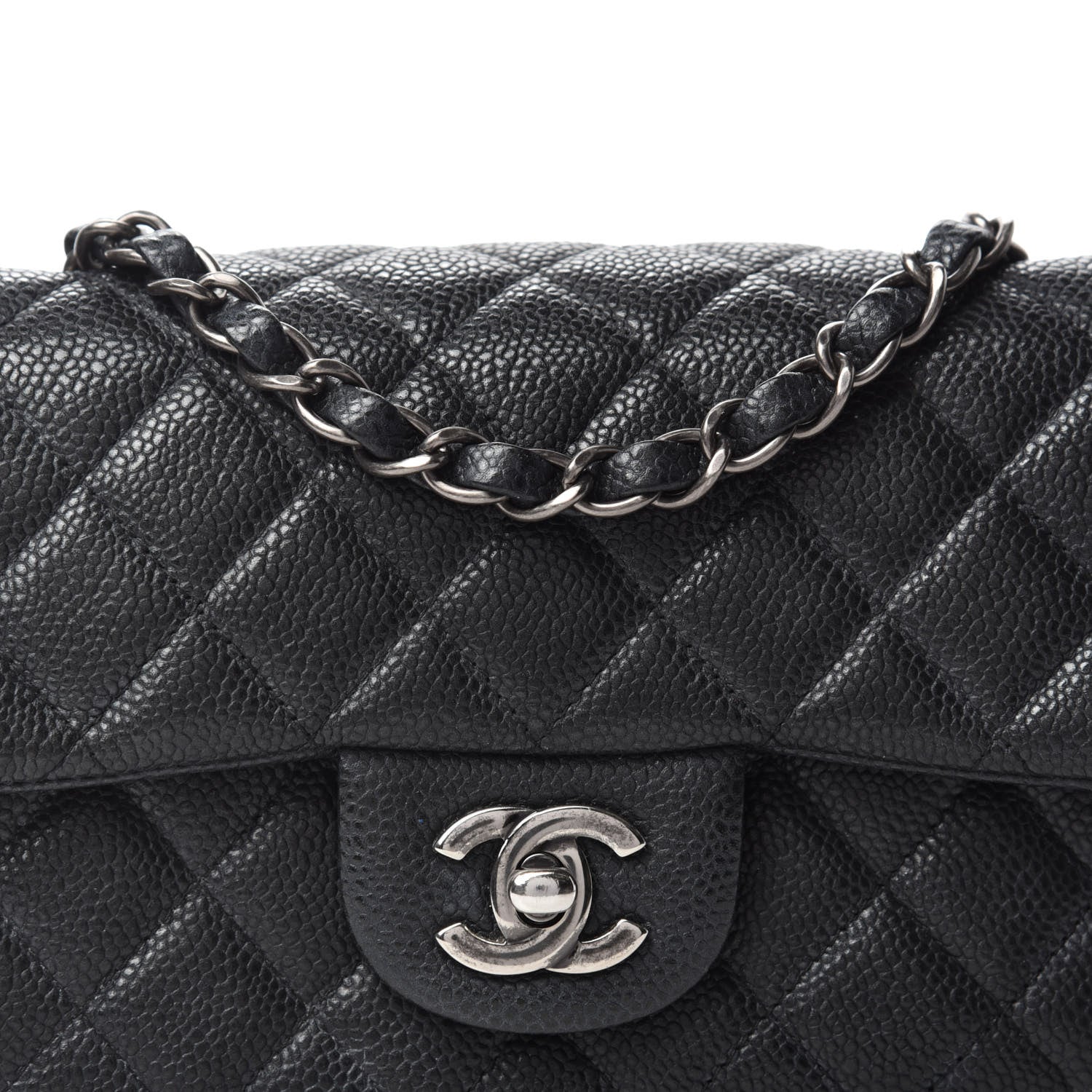 Chanel Caviar Quilted Mini Rectangular Flap Black 12 of 13