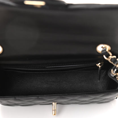 Chanel Lambskin Quilted Mini Rectangular Flap Black 5 of 11