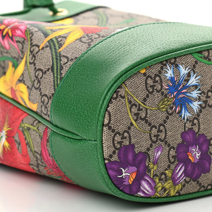 Gucci GG Supreme Monogram Flora Small Ophidia Bucket Bag Beige Multicolor Green 9 of 10