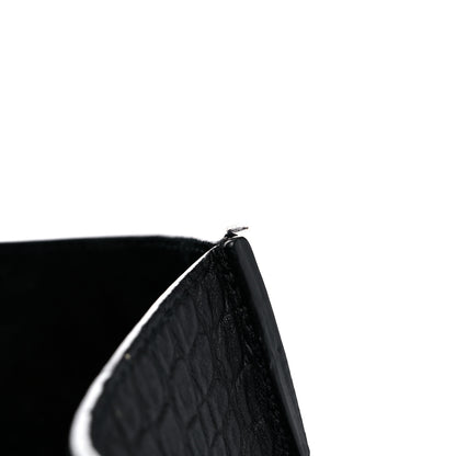 Celine Calfskin Crocodile Embossed Medium Phantom Luggage Black 20 of 28