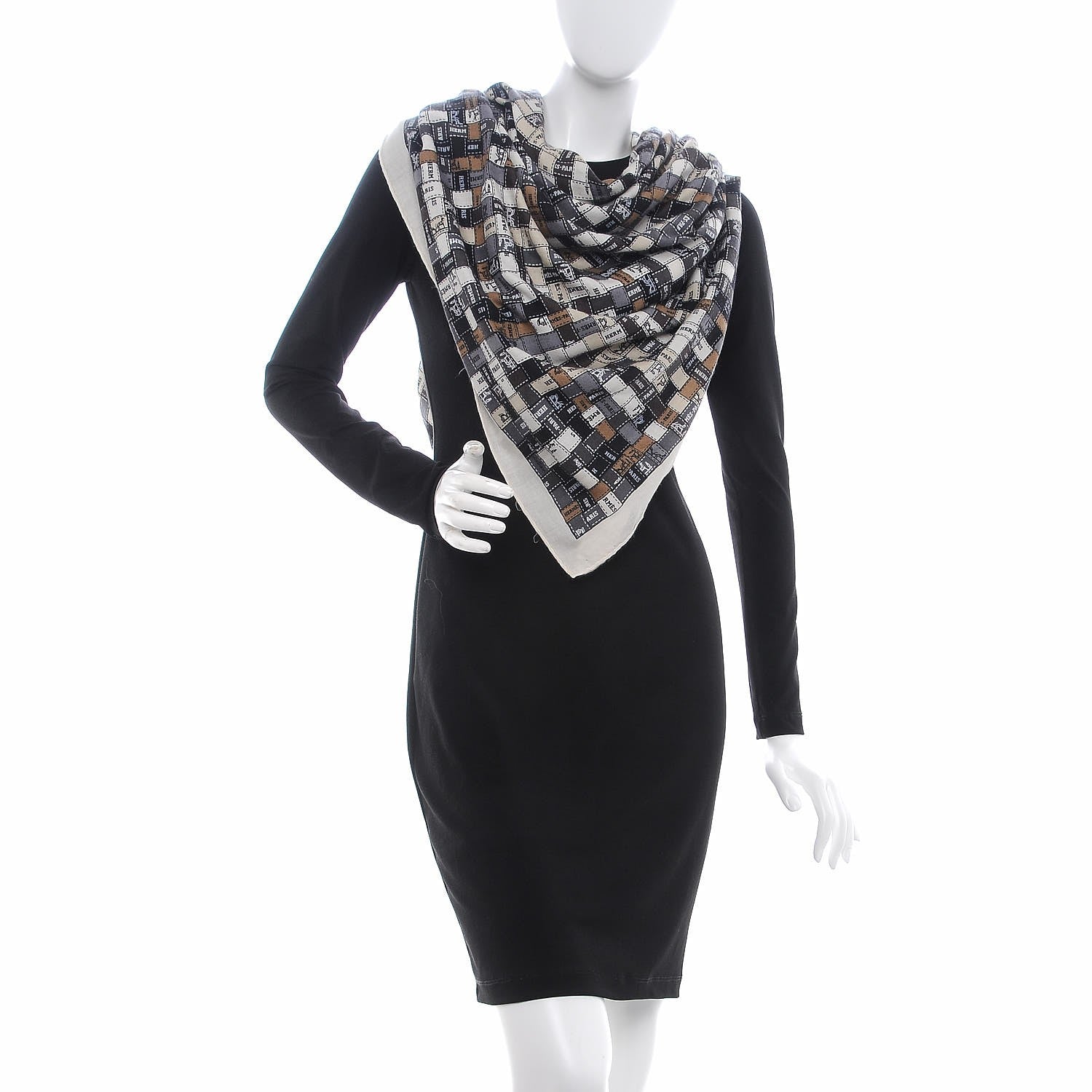 Hermes Cashmere Silk Bolduc Au Carre Shawl 140 2 of 6