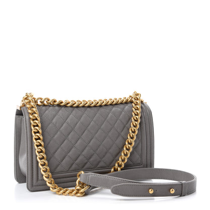 Chanel Caviar Quilted Medium Boy Flap Grey 3 of 12