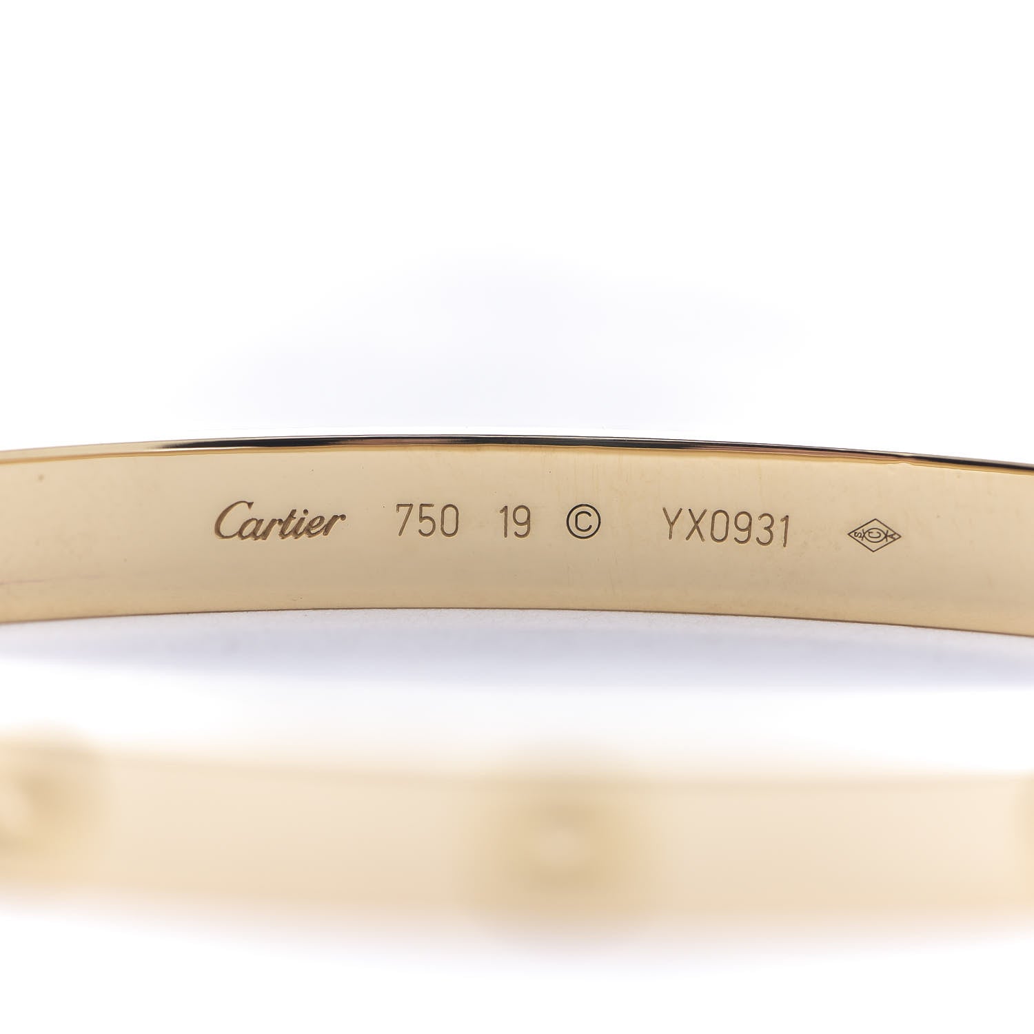 Cartier 18K Yellow Gold LOVE Bracelet 19 4 of 5