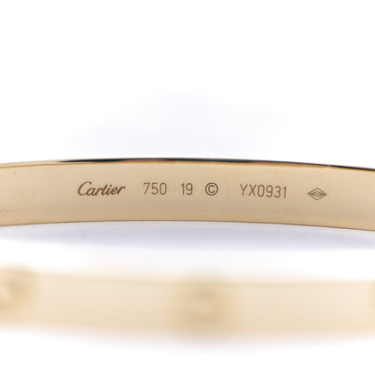 Cartier 18K Yellow Gold LOVE Bracelet 19 4 of 5