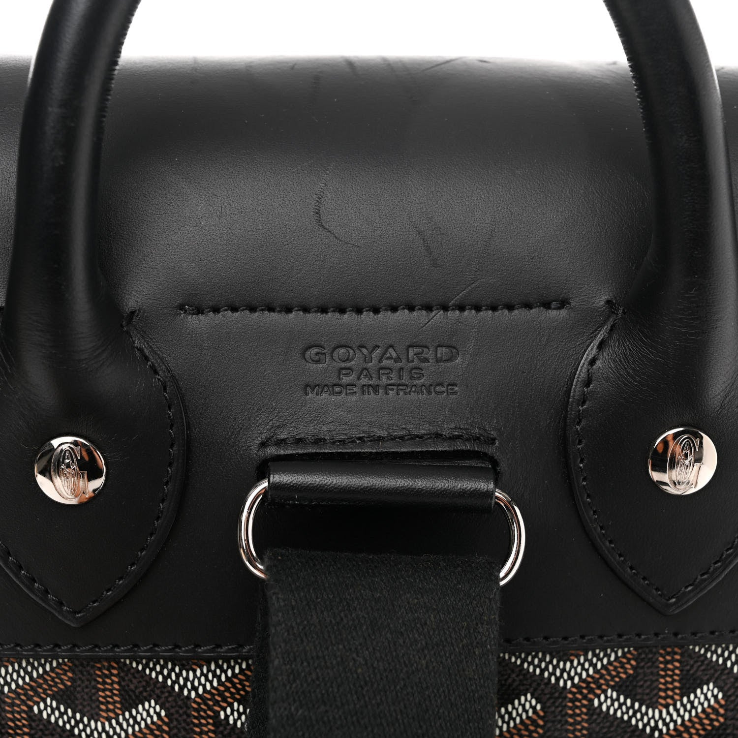 Goyard Goyardine Calfskin Alpin MM Backpack Black 6 of 10