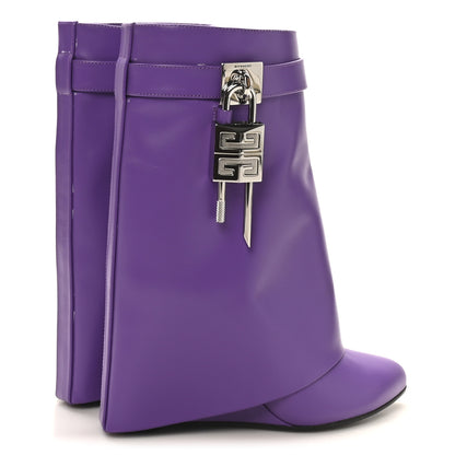Givenchy Calfskin Shark Lock Ankle Boots 35 Ultraviolet 5 of 10