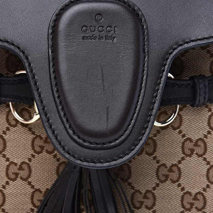 Gucci Monogram Margaux Calfskin Medium Emily Chain Shoulder Bag Beige Ebony Cocoa 13 of 13