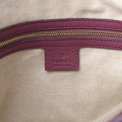 Gucci Pebbled Calfskin Small Soho Top Handle Bag Peonia Flower 7 of 20