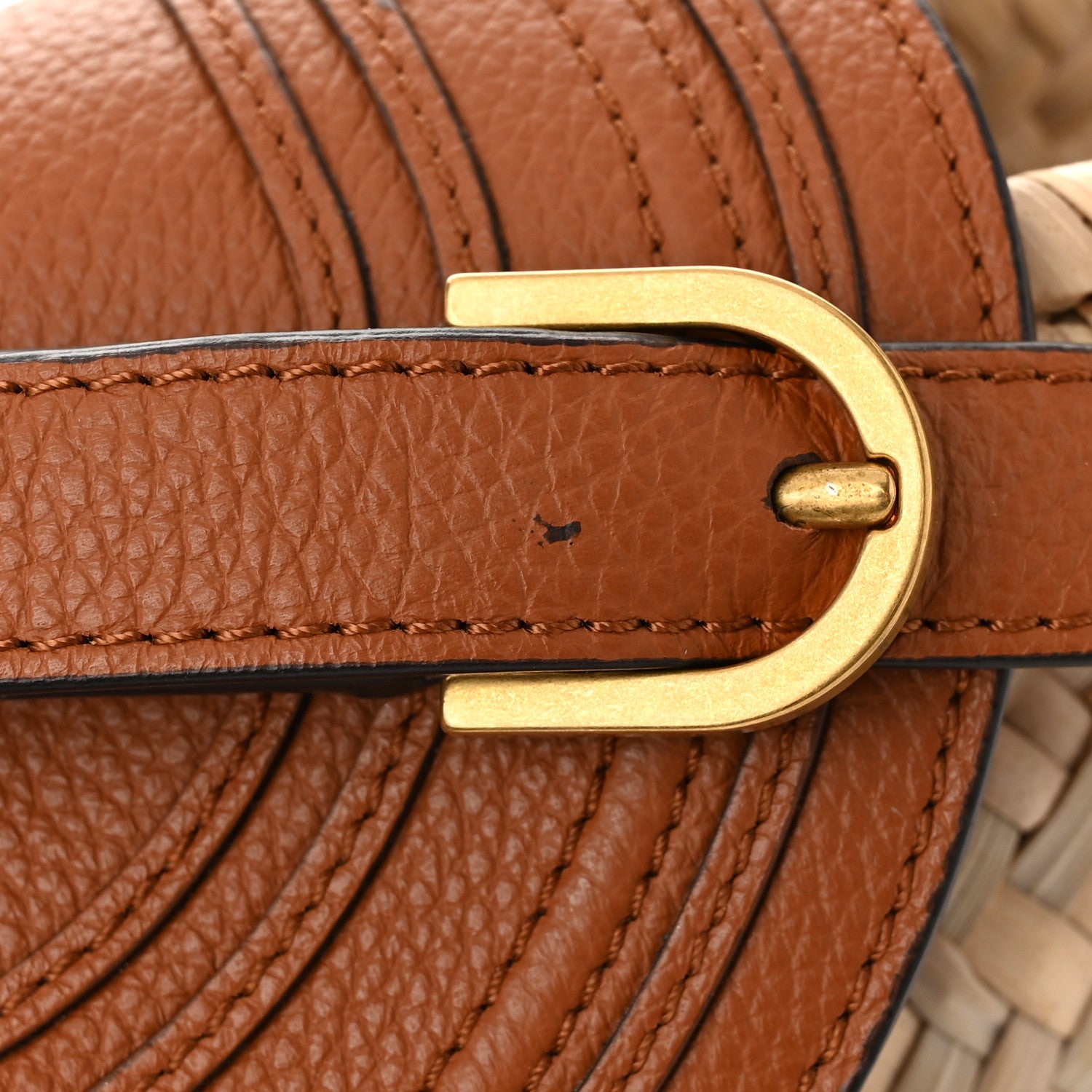 Chloe Raffia Calfskin Marcie Basket Tan 11 of 11