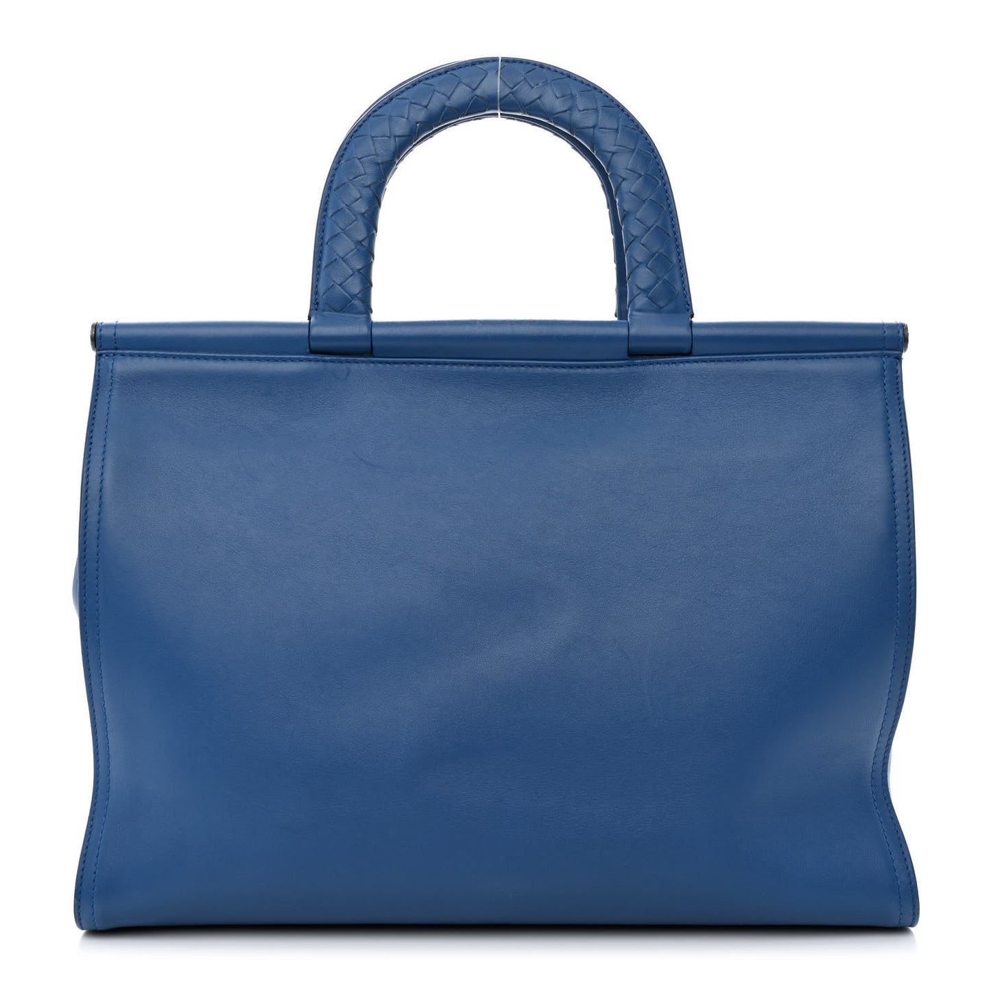 French Calfskin Bretagne Tote Blue