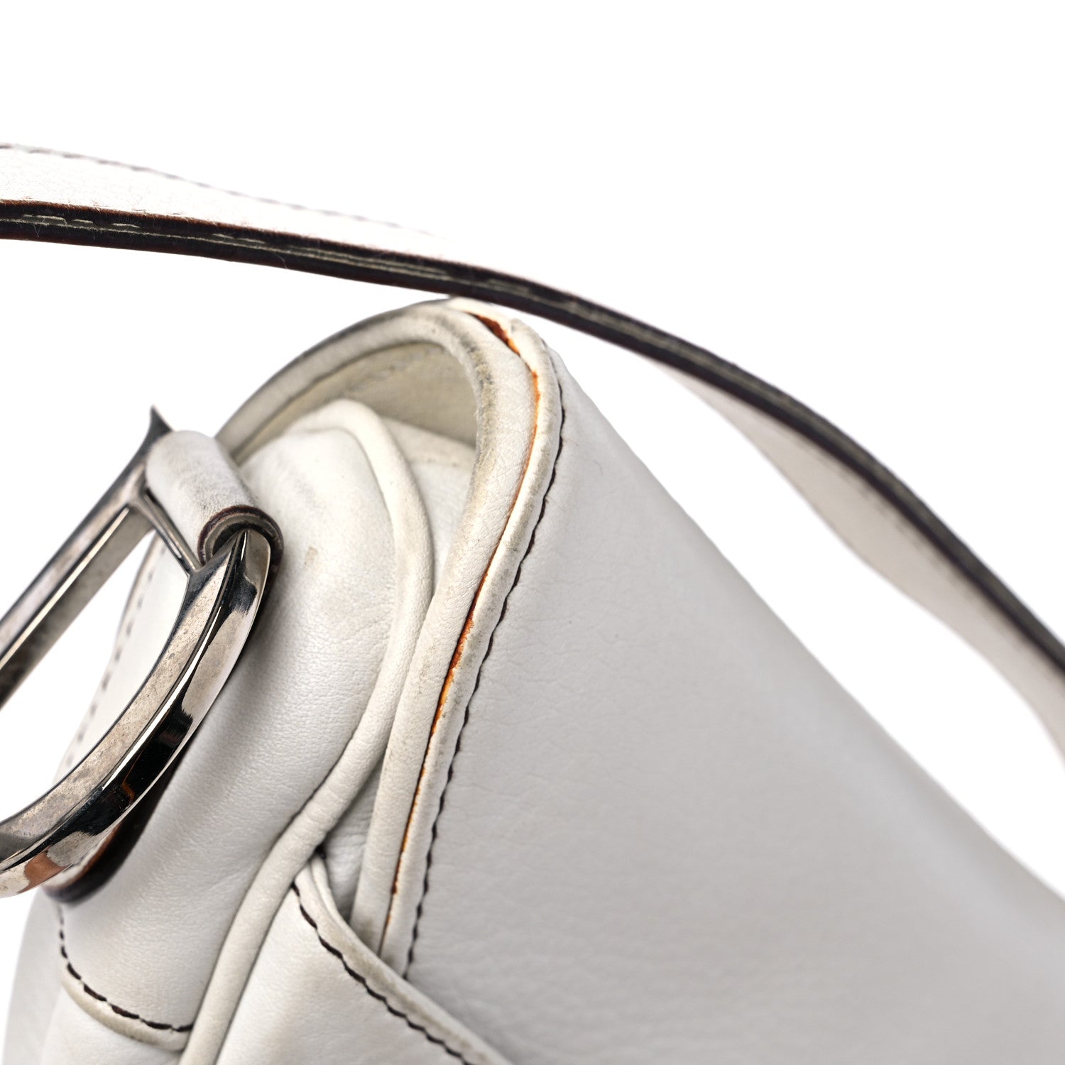Christian Dior Calfskin Saddle Bag White 14 of 20