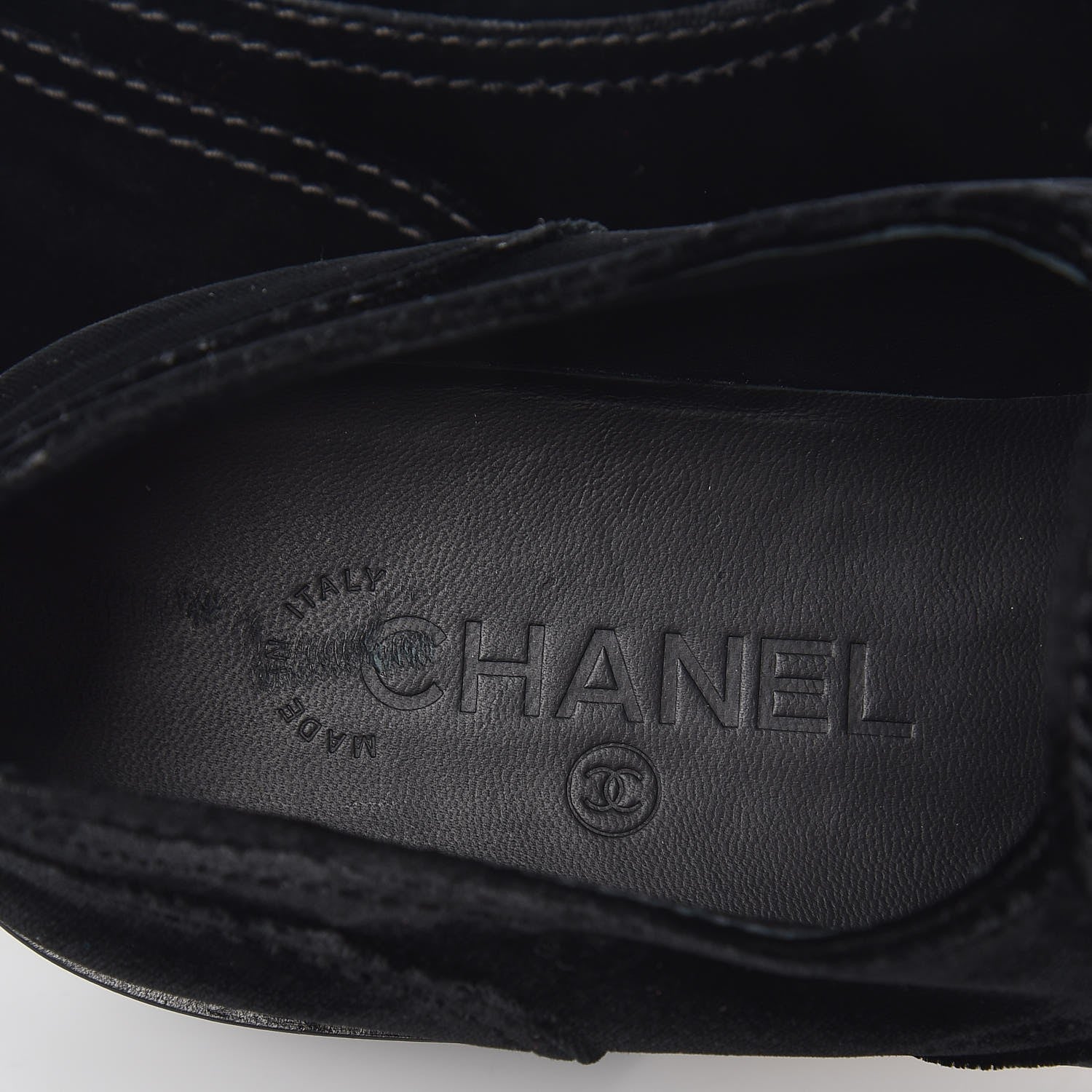 Chanel Velvet Patent Mocassin Loafers 40 Black 7 of 9