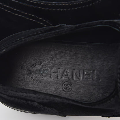 Chanel Velvet Patent Mocassin Loafers 40 Black 7 of 9